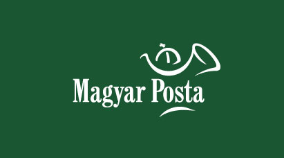 A képen a Magyar Posta logója látható