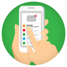 A grafikán a regisztáció megerősítése történik